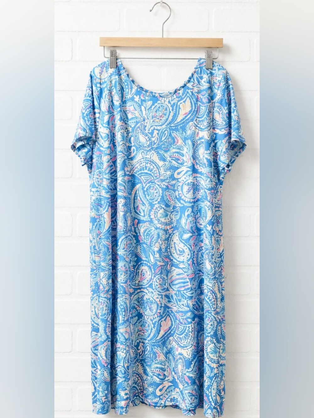 Lilly Pulitzer Kimi Dress Zanzibar Blue Fish Kiss Size XXL